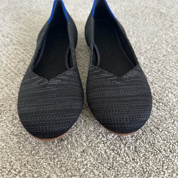 Rothy's Round Toe Heathered Black Women's Size 7.5 Ballet Flats - Picture 3 of 12